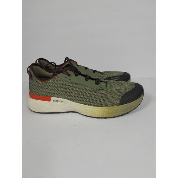 LL Bean Dirigo Lace Up Light Olive Green Lightweight Sneaker Shoes Men 13 M - Picture 2 of 11